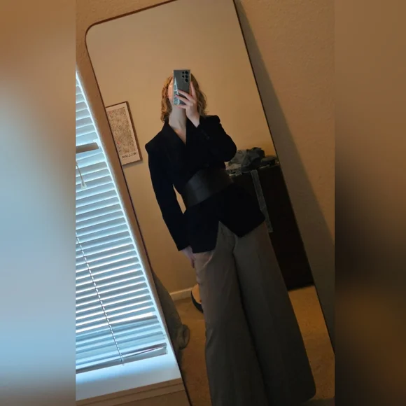 Tronjori Tan Flowy Wide-Leg Pants NWT - Picture 2 of 12